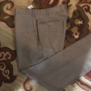 INCOTEX 1951 SlowWear Size 36 100% Lana Wool Luxury Lightweight Tan Trouser NEW